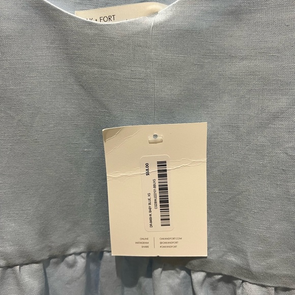 Brand NEW NWT OAK + FORT Tiered Blue Dress - Picture 7 of 9